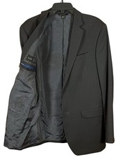 Banana Republic Mens 40 Long Marzotto Super 120s Wool Blazer Slim Charcoal Gray