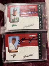 2 Signed Tristar 2008 Jersey Cards Justin Smoak And Christian Fredrich