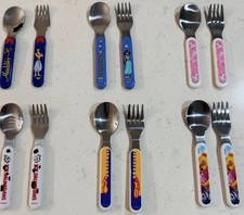 Disney Child Spoon Fork Stainless Silverware Mini - 12 piece