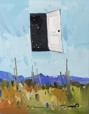 Jose Trujillo Fine Art PRINT 16x20" Collectible Artist Door Space Desert