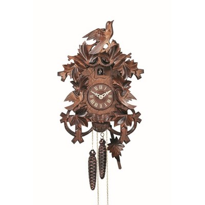 Engstler - 635_QM - Kuckucksuhr - Quarz - Nussbaum - mit Musik - 34,5 cm