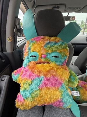 BIGG FUGGLER Fugg Rabid Rabbit 17'' Rainbow Plush Spin Master Tie-dye XL Big