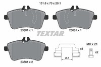 Textar Bremsbelagsatz, Scheibenbremse 2388101 FüR MERCEDES-BENZ