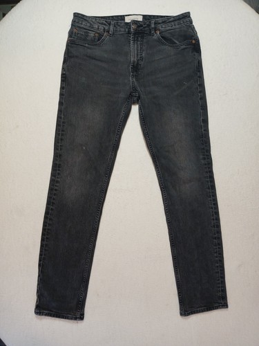 PULL & BEAR Men's Jeans Black Faded Slim USA Size 32