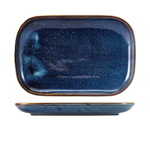 Terra Porcelain Aqua Blue Rectangular Plate For Parties 29 x 19.5cm Pack of 6