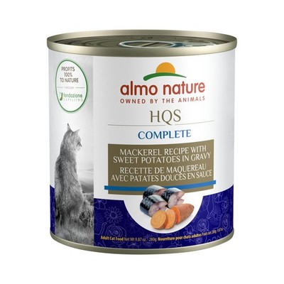 Almo Nature HQS Complete Cat Food Mackerel Sweet Potato Grain-Free Canned
