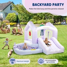 Inflatable Bounce House for Toddlers 1-3 with Blower, Portable Bag for Birthday