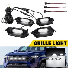 4pcs LED Grille Lights For 2024-2025 Toyota Tacoma Smoked Lens White 53111-AK040