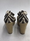 Michael Kors Zebra Print Zip Front Espadrille Wedge Sandals Women's Size 7M — photo 3