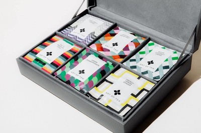 Art Of Tea | 6 Section Leatherette with Assorted Tea bags | Tea Assortment Gi...