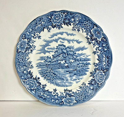 VINTAGE ENGLISH VILLAGE BY SALEM CHINA CO OLDE STAFFORDSHIRE 10'' IRONSTONE PLATE