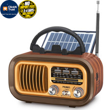 PRUNUS J-150 Portable Radio AM FM SW Bluetooth 6.7 x 4.2 x3.7 inches, Orange