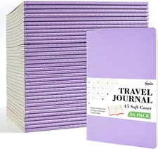 36 Pack Soft Cover Journal Bulk, Lined Blank Travel Journal for Women Men Writin