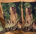VTG  4 French jacquard tapestry throw pillows Horse Ralph Lauren Aesthetic — photo 3