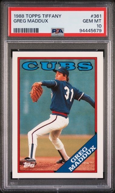 1988 Topps Tiffany #361 Greg Maddux - PSA 10