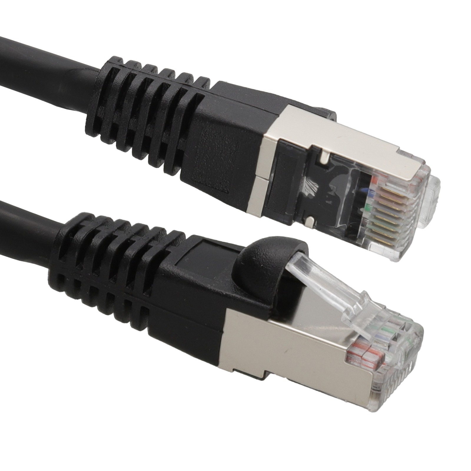UL Cat6A SSTP LSZH RJ45 Network Ethernet Patch 10GIG Cable 0.5m BLACK
