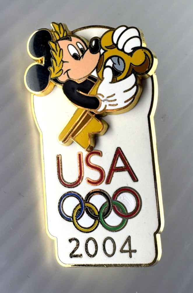 WDW 2004 Passholder Exclusive Mickey Mouse USA Olympics Gold Key LE 7500 Disney