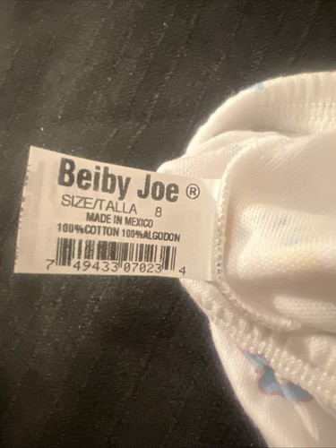 Vintage 90s Beiby Joe Girls Kids Underwear Sz 8 100% Cotton - Picture 4 of 5