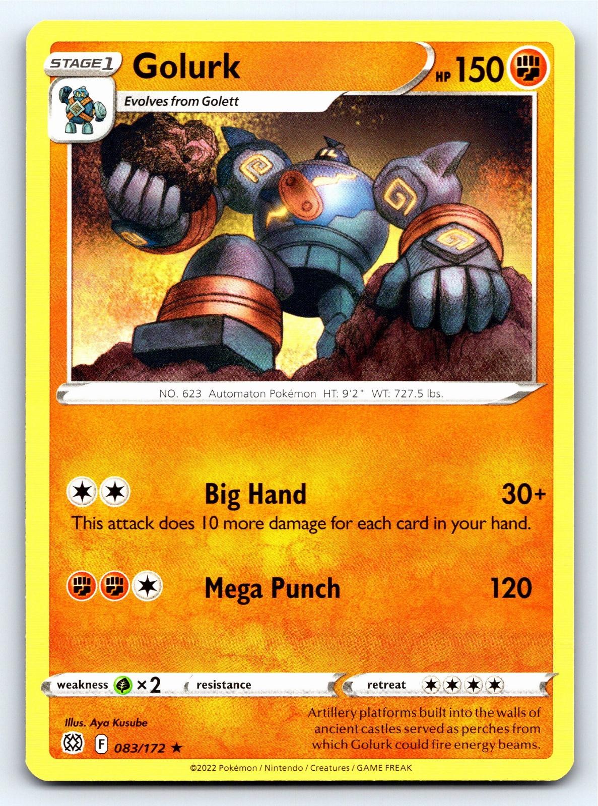 Golurk 083/172 Rare Brilliant Stars Pokemon Near Mint