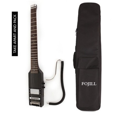 Full scale length Electric Guitar Headless Silent Travel Portable Effect&Bag E75