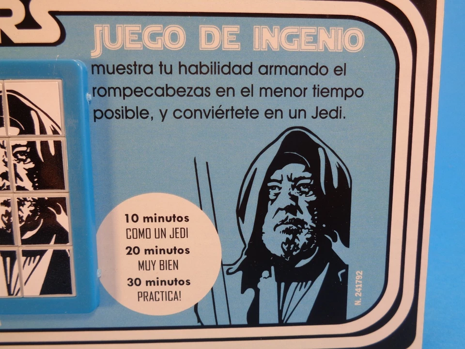 STAR WARS * OBI-WAN KENOBI (ALEC GUINNESS) JEDI * ROMPECABEZAS DESLIZANTE CARDADO ARGENTINA Foto 3 de 4