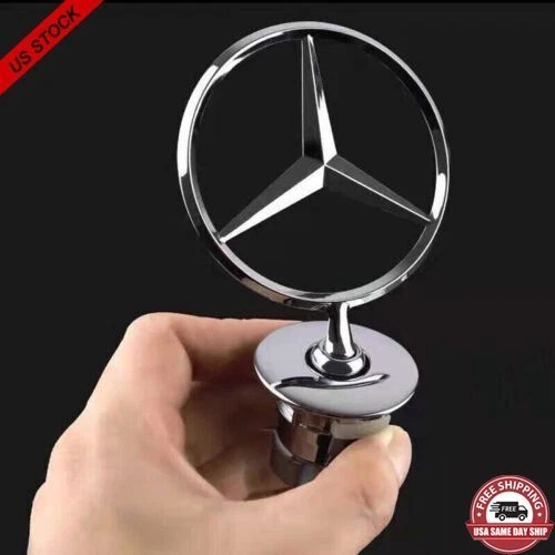 44MM Fit For Mercedes Benz Most Models Badge Front Hood Star Emblem Stand NEW Foto 3 de 4