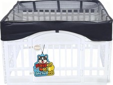 Dog Playpen Mesh Top Cover Play Pen Not Fits 36 Inch Pet 4 Panels Cage Covers