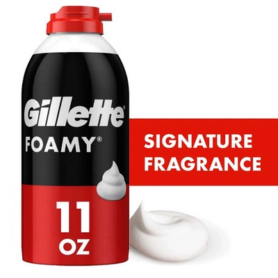 Gillette Foamy Shaving Cream 11oz Regular   Smooth Shave   Pack (1/3/6)