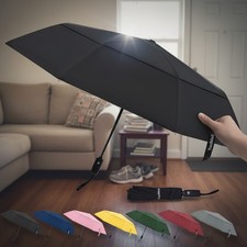 Travel Umbrella Compact 42/45 Inches Air Vent Double Canopy Windproof Automat...