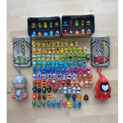 Gogo s Crazy Bones XXL Sammlung Rare Crystal Jelly Metallic Tin Box Vintage