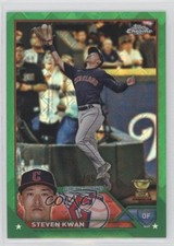 2023 Topps Chrome Logofractor Edition Green Refractor 12/99 Steven Kwan #107 v9t