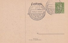 DR Privatpostkarte PP 63 C 1-01 - Postwerzeichen-Ausstellung Berlin 1922