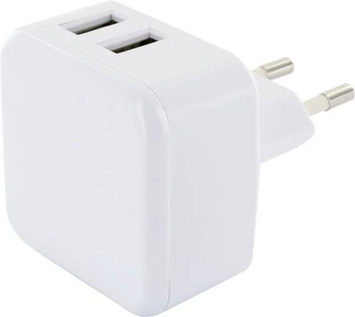 Schwaiger USB Ladeadapter 230V LAD230 531 weiß, zweifach, 2,4A  Ladeadapter