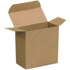 BOX USA BRTC35 Reverse Tuck Folding Cartons, 3" x 2" x 3", Kraft (Pack of 500)
