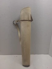 Vintage Archery Arrow Quiver Holder Bag- Off White Color - Used