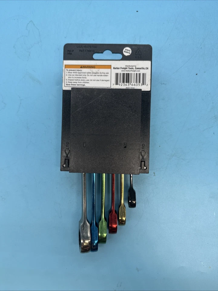 6pc Color Combo Wrench Set ☆SAE☆ 5/16", 3/8", 7/16", 1/2", 9/16" & 5/8" - #66053 - Image 2 of 2