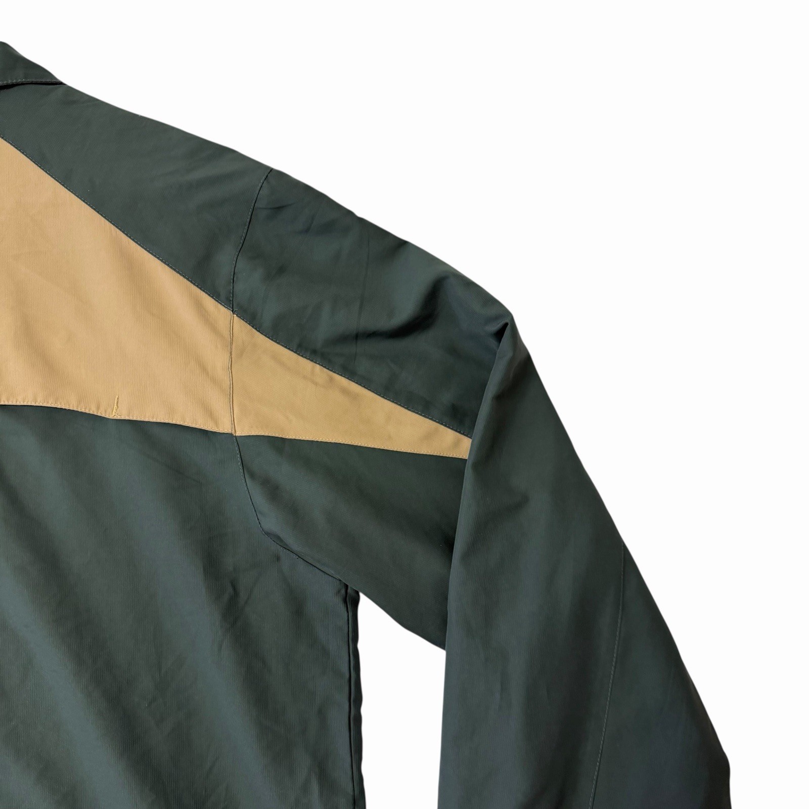 Classic Dark Green & Tan Men's Reebok Windbreaker Jacket Size Large Full Zip thumbnail 13