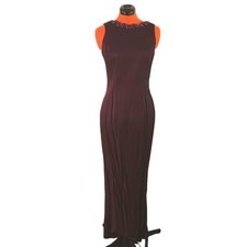 Vintage Scott McClintock women's Purple Beaded Gown size 8