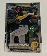 2025 Bowman Chrome JHONNY SEVERINO Laser Refractor 1st Prospect Card Pirates