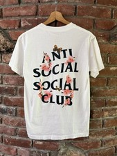 Anti Social Social Club Shirt Small Made In USA Cherry Blossom Butterflies