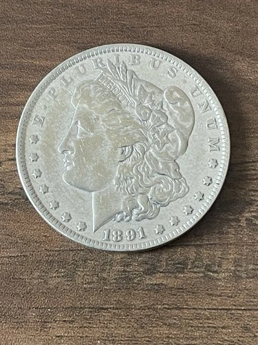 1891-O Morgan Silver Dollar Mint Error Rotated Reverse AU/BU