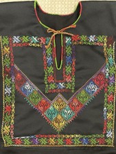 Antique Heritage Palestinian Thobe Hand-Embroidered Arabic Dress