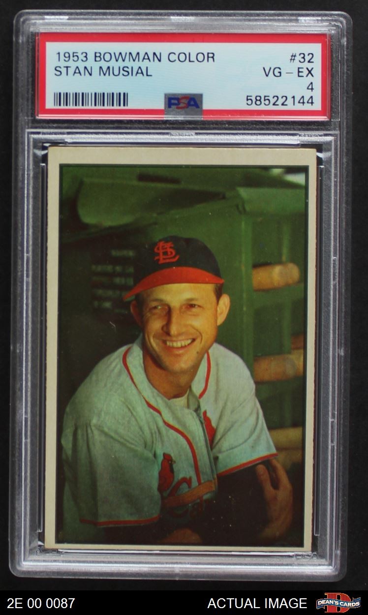 1953 Bowman #32 Stan Musial Cardinals HOF PSA 4 - VG/EX
