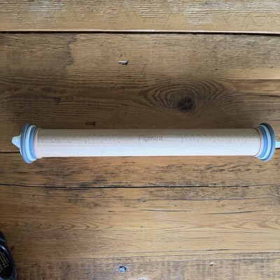 Figmint Adjustable Wood Rolling Pin w Guide & Thickness Rings 17  Cookies Pie