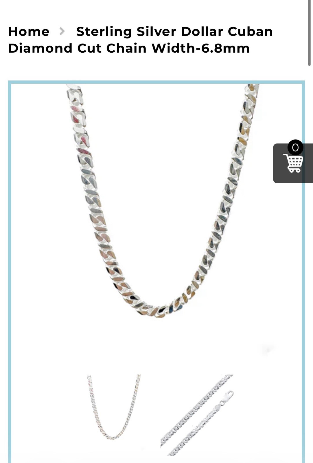 Real Dollar Cuban Link Chain Solid 925 Sterling S… - image 3