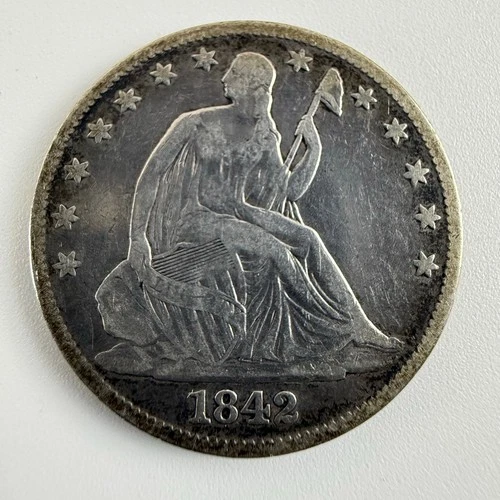 1842-O Seated Liberty Half Dollar F Fine