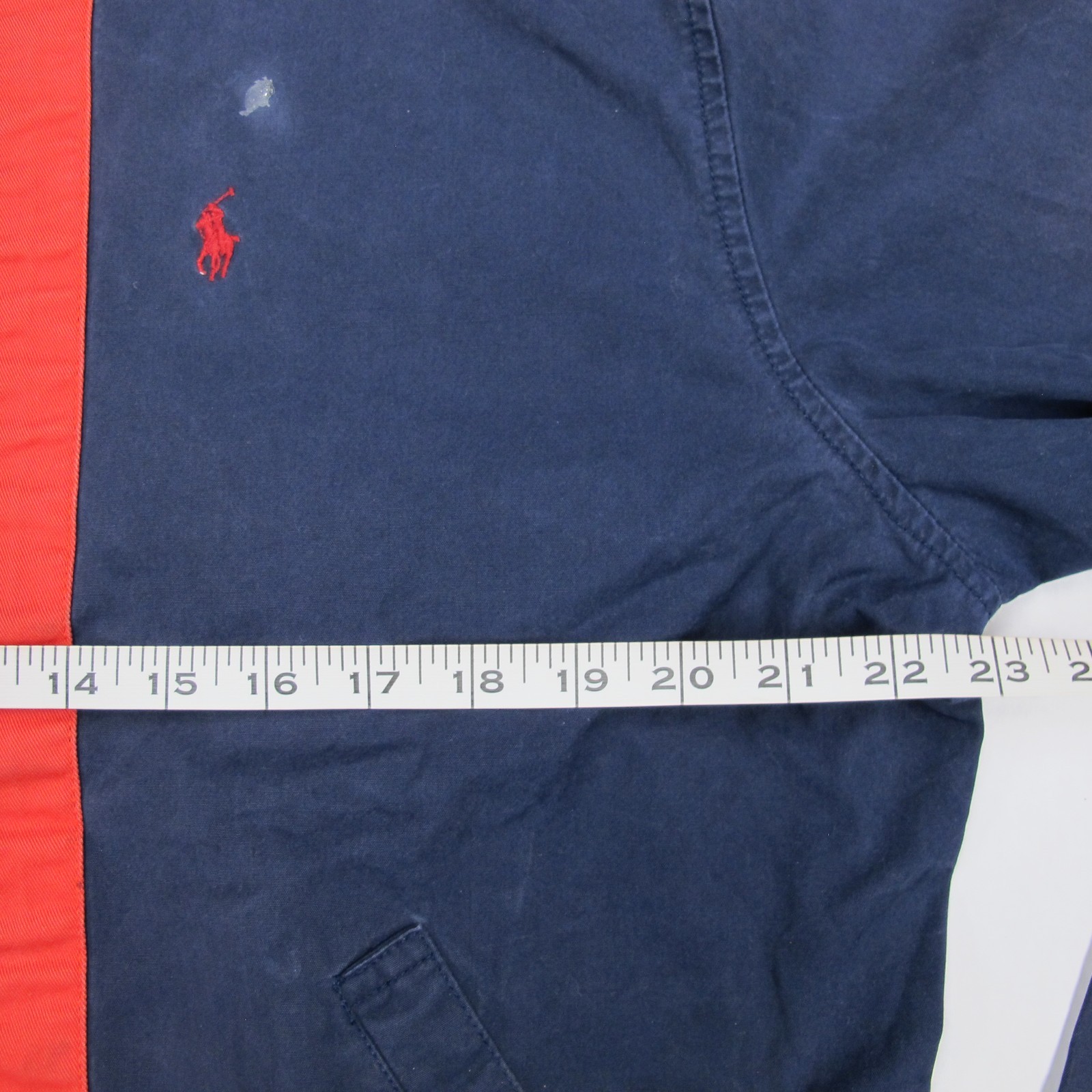 Vintage Polo Ralph Lauren Harrington Jacket Mens Large Navy Cafe Racer Stripe 90 thumbnail 14