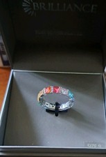 eternity ring,silber Platiniert,bunte Steine,neu,Ovp 