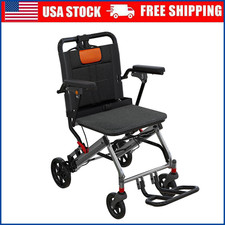 Portable Foldable Lightweight Transportablel Wheelchair With Handle All Terrain