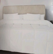 King Down Alternative White Quilted Comforter All Season Microfiber NEW IN PKG